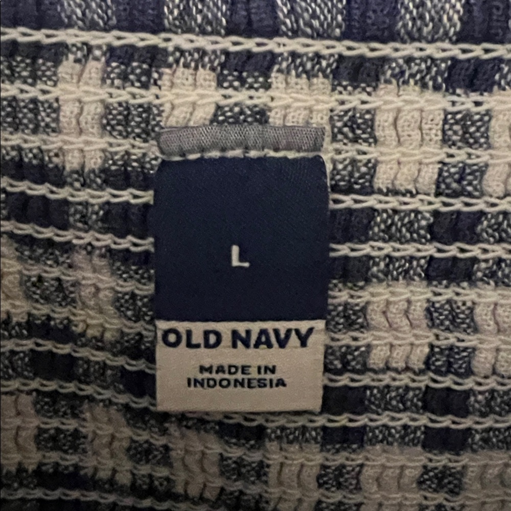 Old Navy Blue and White Gingham Dress Mini Dress Size L NWOT - Picture 2 of 11